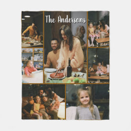 Cobertor De Velo Personalized Family Photo Collage Fleece Blanket
