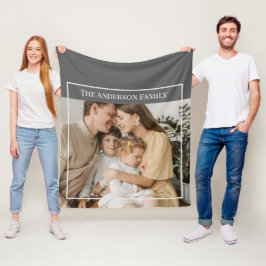 Cobertor De Velo Personalized Family Photo | Custom Family Name 