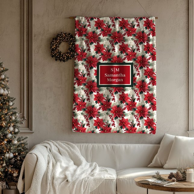 Cobertor De Velo Personalized Floral Blanket Elegant Holiday Touch (Personalized Floral Blanket Elegant Holiday Touch)