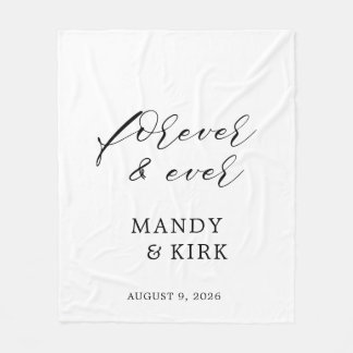 Cobertor De Velo Personalized “Forever" Custom Wedding Gift 