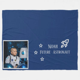 Cobertor De Velo Personalized Future Astronaut Kids