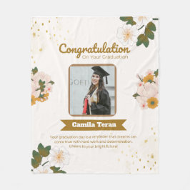 Cobertor De Velo personalized graduation fleece blanket