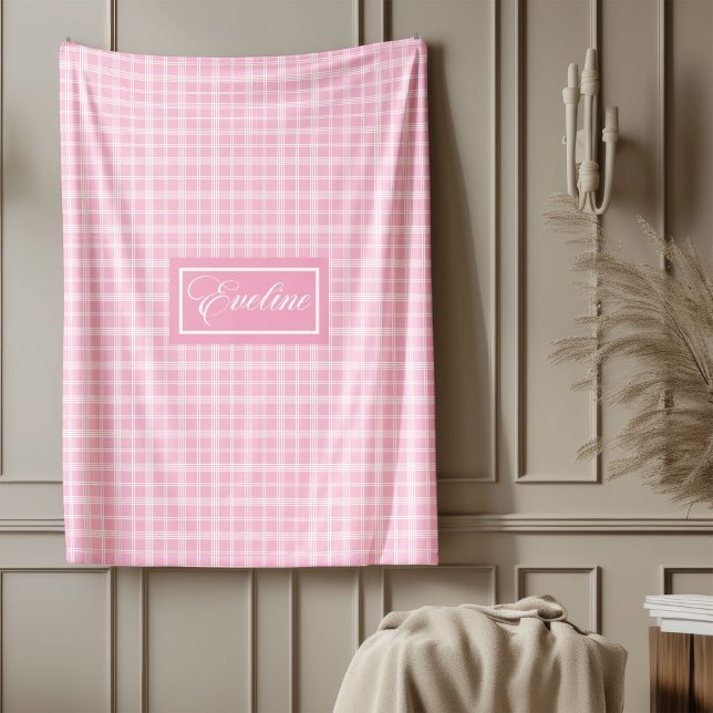 Cobertor De Velo Personalized Light Pink Throw Chic Minimal Style (Personalized Light Pink Throw Chic Minimal Style)
