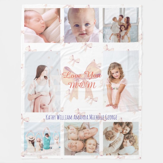 Cobertor De Velo Personalized Mother’s Day Photo Gift for Mom (Frente)