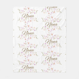 Cobertor De Velo Personalized Nana with Pastel Floral Patte