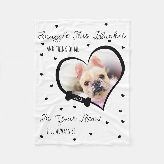 Cobertor De Velo Personalized Pet Memorial Pet Loss | Photo Gift (Frente)