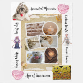 Cobertor De Velo Personalized Pets & Quotes Design Fleece Blanket
