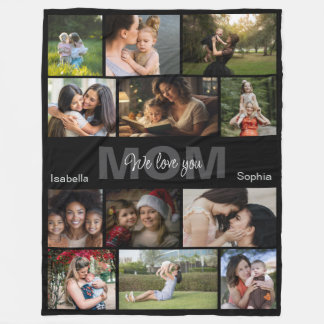 Cobertor De Velo Personalized Photo, Custom Name Fleece Blanket