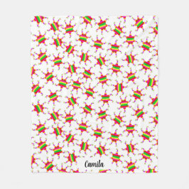 Cobertor De Velo Personalized Piñata White Las Posadas Pattern 