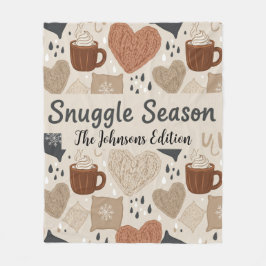 Cobertor De Velo Personalized Snuggle Season Family Name