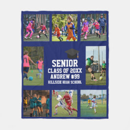Cobertor De Velo Personalized Soccer Senior Class Of Graduation