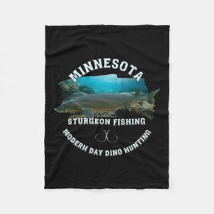 Cobertor De Velo Pesca de Esturjão em Minnesota Caça de Dinossauros