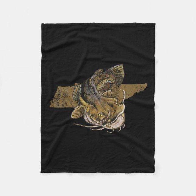 Cobertor De Velo Pesca de peixe-peixe do Tennessee (Frente)