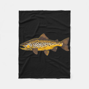 Cobertor De Velo Pesca de Truta Marrom Fly Fishing Outdoors e Natur
