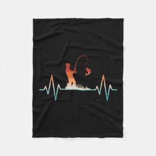 Cobertor De Velo Pescado Engraçado Pulso Retro Pescador
