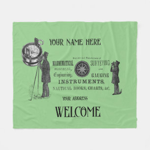 Cobertor De Velo Pesquisadores de nome 1856 Fleece Blanket