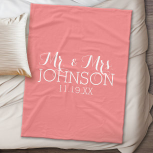 Cobertor De Velo Pêssego de Coral Cor Sólida - O Sr. e a Sra. Weddi