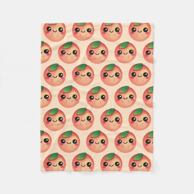 Cobertor De Velo Pêssego de Kawaii (Frente)