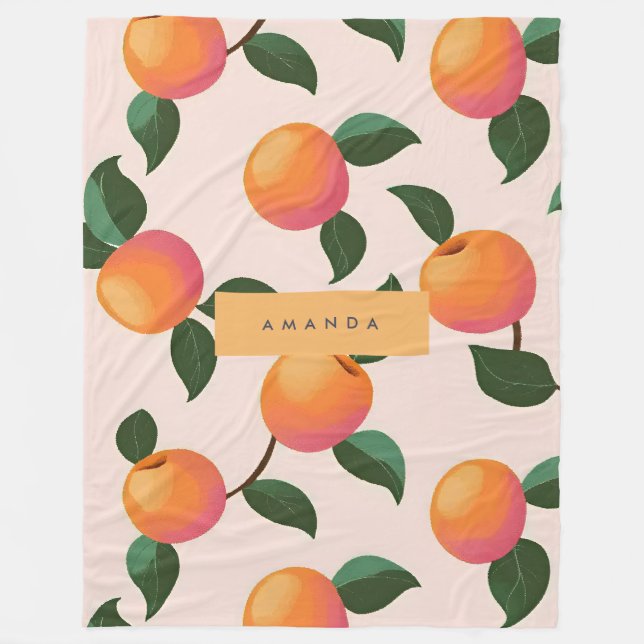 Cobertor De Velo Pêssegos de Pcada Padrão Personalizado (Frente)