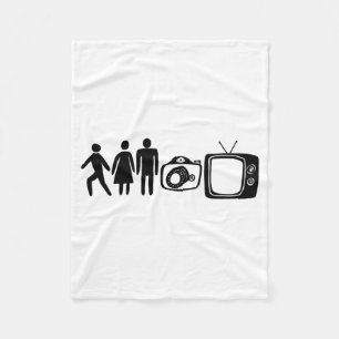 Cobertor De Velo Pessoa Mulher Homem Câmera Tv Camiseta