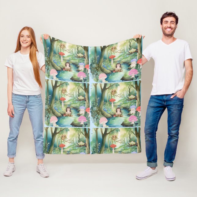 Cobertor De Velo Pessoas e Amigos de Cogumelo Bonitos (In Situ)