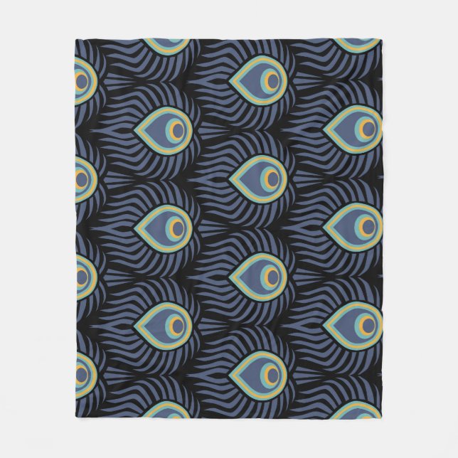 Cobertor De Velo Peste Pavão: Padrão Elegante. (Frente)