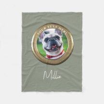 Pet 2 Personalizado Verde de Folha de Foto e Texto