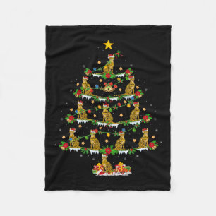 Cobertor De Velo Pet Animal Xmas Lights Papais noeis Bengala Natal 