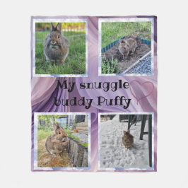 Cobertor De Velo Pet bunny photo snuggle Fleecedecke