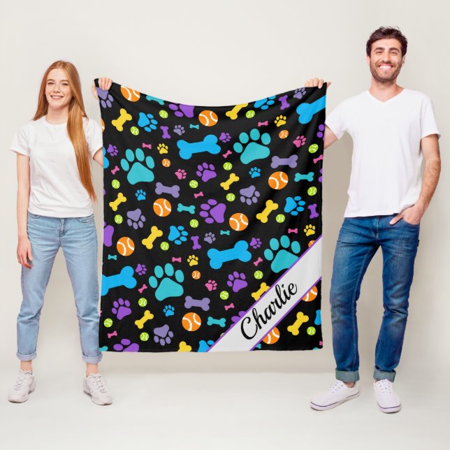 Cobertor De Velo Pet de Impressão da Pata de Cães (In Situ)