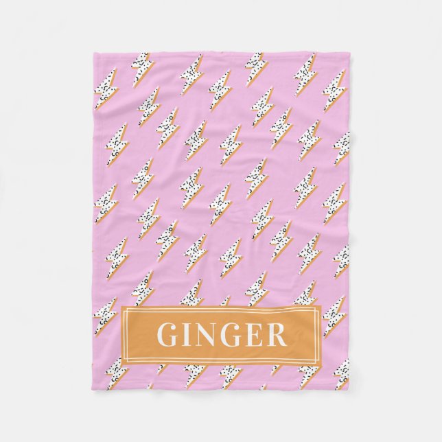 Cobertor De Velo Pet de Pop de Arranque Rosa (Frente)