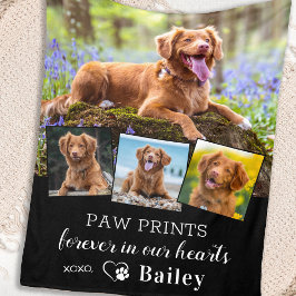 Cobertor De Velo Pet Dog Memorial Personalizado 4 Colagem de Fotogr