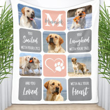 Pet Dog Memorial Personalizado Cores Modernas 6 Fo