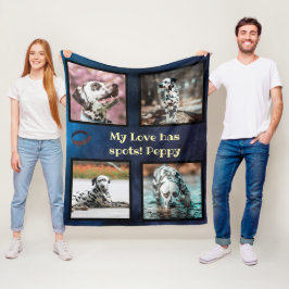 Cobertor De Velo Pet dog photo collage dalmatian