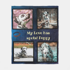 Cobertor De Velo Pet dog photo collage dalmatian 