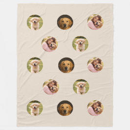 Cobertor De Velo Pet Family Photo Mother's Day Fleece Blanket Beige