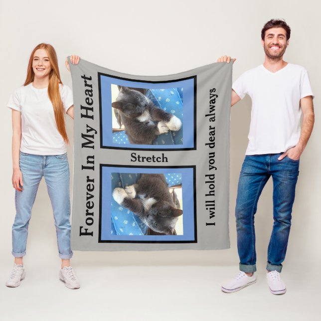 Cobertor De Velo Pet Memorial Foto Fleece Blanket (In Situ)