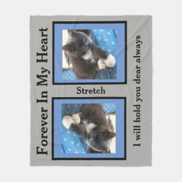 Cobertor De Velo Pet Memorial Foto Fleece Blanket