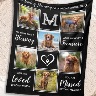 Cobertor De Velo Pet Memorial Personalizado Cão Fotografia Fleece