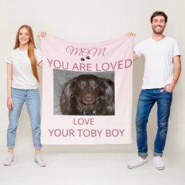 Cobertor De Velo Pet Mom Heartfelt Photo Blanket Art
