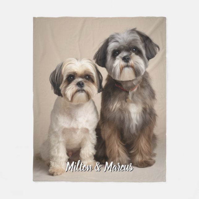 Cobertor De Velo Pet Photo Blanket com o nome Cute Memorial Gift (Frente)