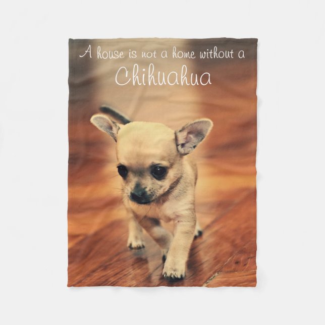 Cobertor De Velo Pet Photo Chihuahua Gift Fleece Blanket (Frente)