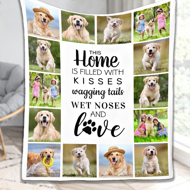 Cobertor De Velo Pet Photo Collage Dog Personalizado Lover (Criador carregado)