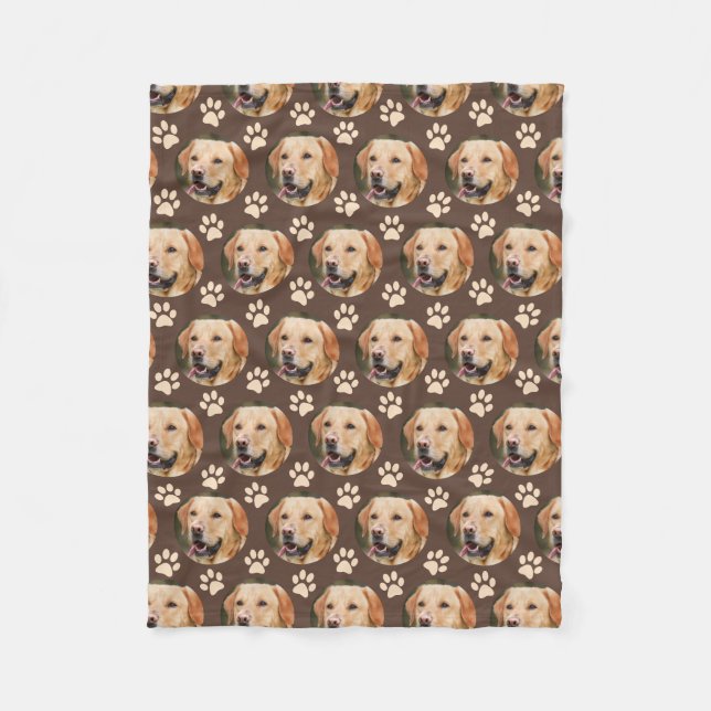Cobertor De Velo Pet Photo Pattern Personalizado (Frente)