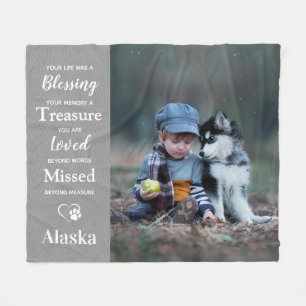 Cobertor De Velo Pet Sympathy Cotação Lembrança Cão Memorial