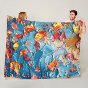 Cobertor De Velo Pétalas em Movimento – Florais Abstratos Expressiv