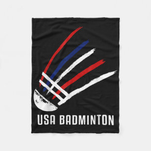 Cobertor De Velo Peteca de Badminton Vermelha Branca Azul EUA