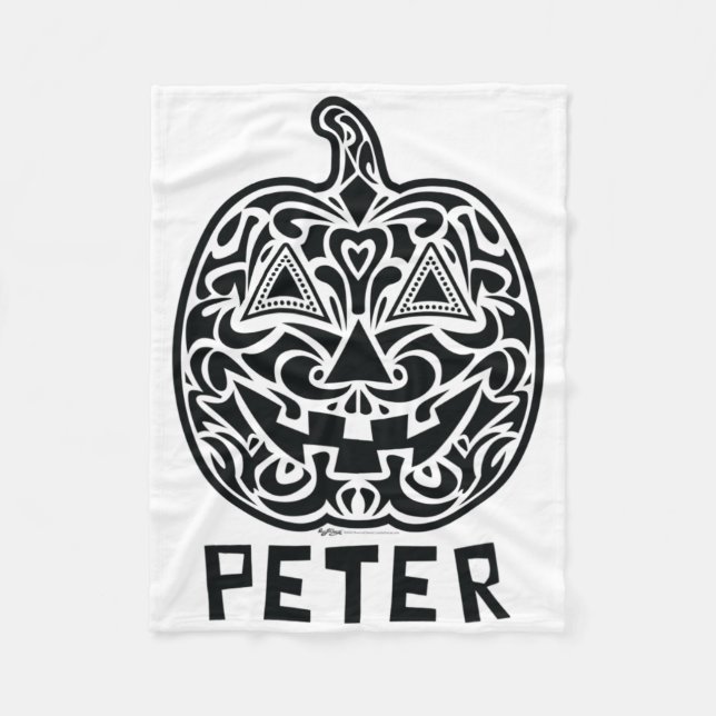 Cobertor De Velo Peter Halloween Sugar Skull Design (Frente)