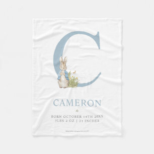 Cobertor De Velo Peter Rabbit   Carta Personalizada C