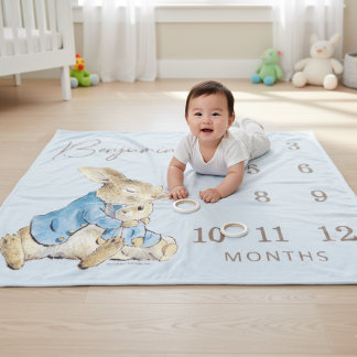 Cobertor De Velo Peter Rabbit | Etapa de 12 Meses do Baby Boy